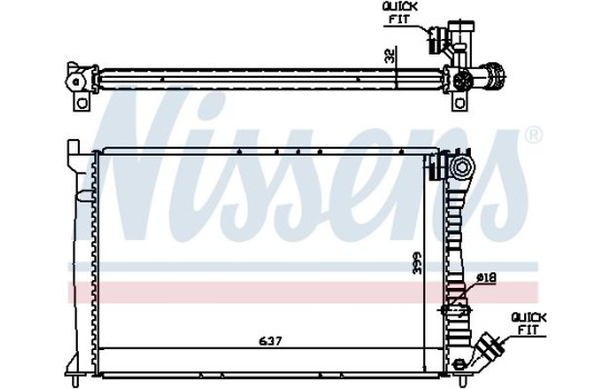 Enfriador, refrigeración del motor - Original 61349A Nissens, Imagen 2
