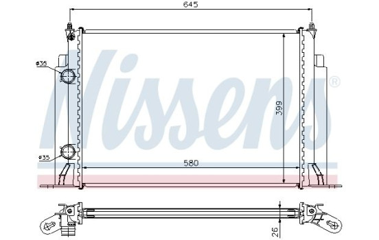 Enfriador, refrigeración del motor - Original 61885A Nissens, Imagen 2