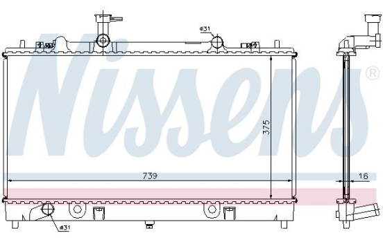 Enfriador, refrigeración del motor - Original 62466A Nissens, Imagen 2