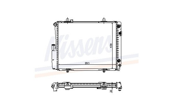 Enfriador, refrigeración del motor - Original 62582A Nissens
