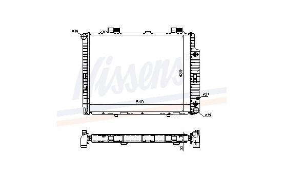 Enfriador, refrigeración del motor - Original 62608A Nissens