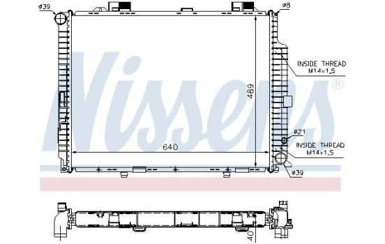 Enfriador, refrigeración del motor - Original 62612A Nissens, Imagen 2