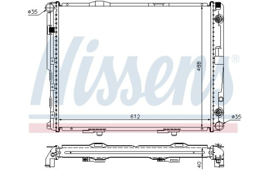 Enfriador, refrigeración del motor - Original 62695A Nissens, Imagen 2