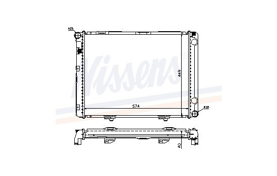 Enfriador, refrigeración del motor - Original 62731A Nissens