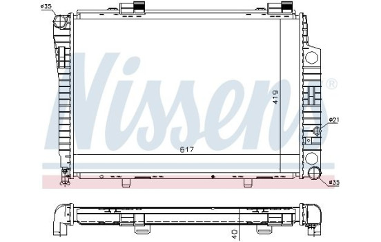 Enfriador, refrigeración del motor - Original 62752A Nissens, Imagen 2