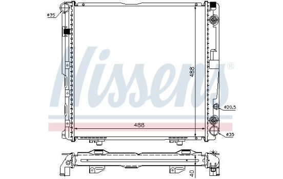 Enfriador, refrigeración del motor - Original 62763A Nissens, Imagen 2