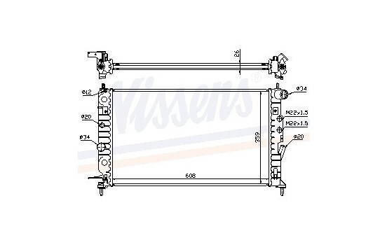 Enfriador, refrigeración del motor - Original 63013A Nissens