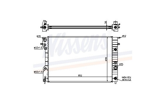 Enfriador, refrigeración del motor - Original 63072A Nissens