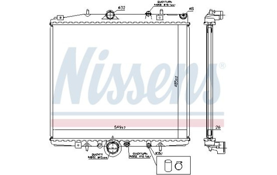 Enfriador, refrigeración del motor - Original 63695A Nissens, Imagen 2