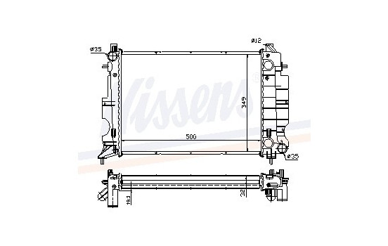 Enfriador, refrigeración del motor - Original 64037A Nissens