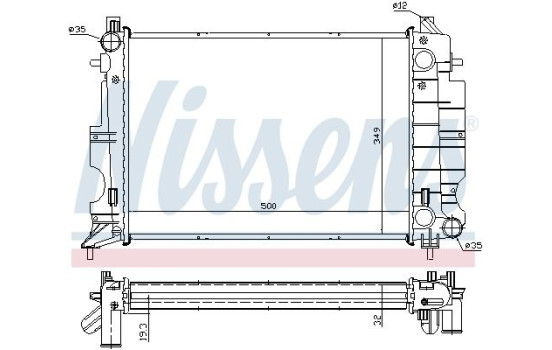 Enfriador, refrigeración del motor - Original 64037A Nissens, Imagen 2