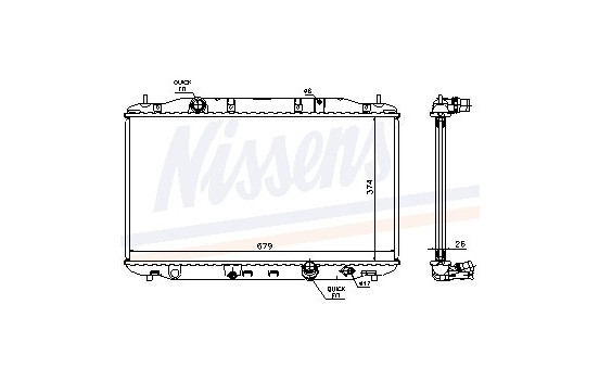 Enfriador, refrigeración del motor - Original 68135A Nissens