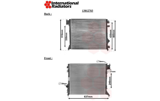 Radiador 13012703 International Radiators, Imagen 2