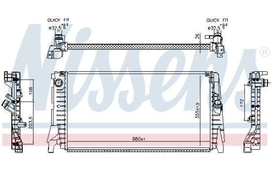 Radiador 606340 Nissens
