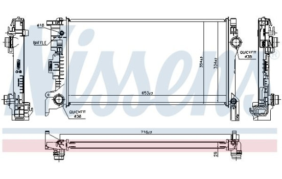 Radiador 606564 Nissens