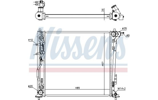 Radiador 606606 Nissens