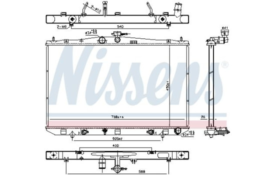 Radiador 606822 Nissens