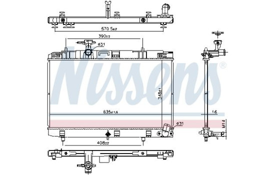 Radiador 607106 Nissens