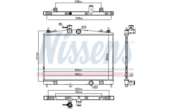 Radiador 607128 Nissens, Imagen 5