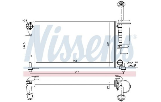 Radiador 617852 Nissens, Imagen 2