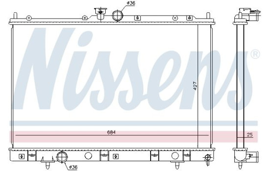 Radiador 628972 Nissens