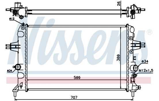 Radiador 630704 Nissens, Imagen 2