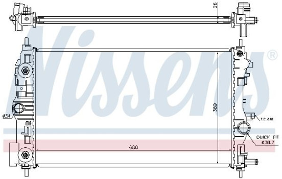 Radiador 630724 Nissens, Imagen 2
