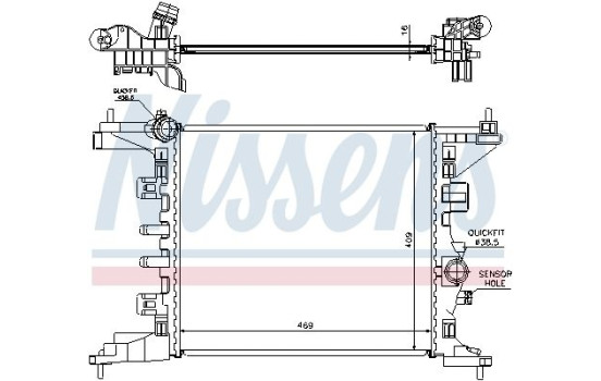 Radiador 630734 Nissens, Imagen 2