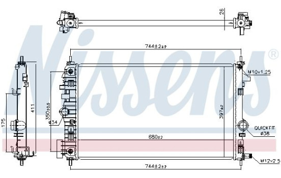 Radiador 630769 Nissens