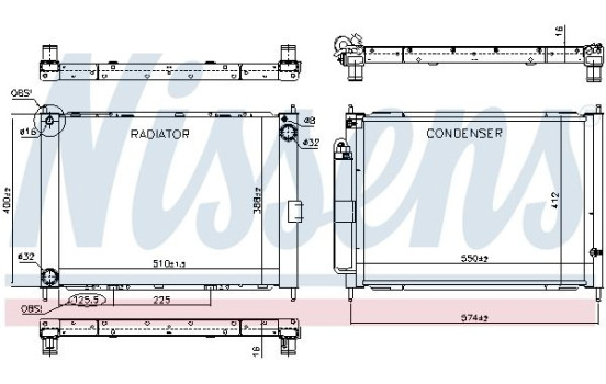 Radiador 637625 Nissens