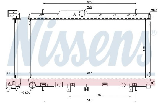 Radiador 64116 Nissens, Imagen 2