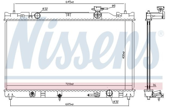 Radiador 646351 Nissens, Imagen 2