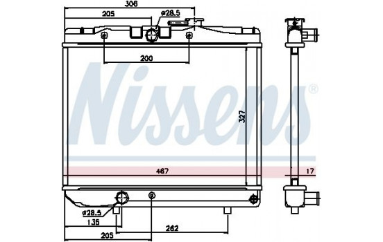 Radiador 64880 Nissens