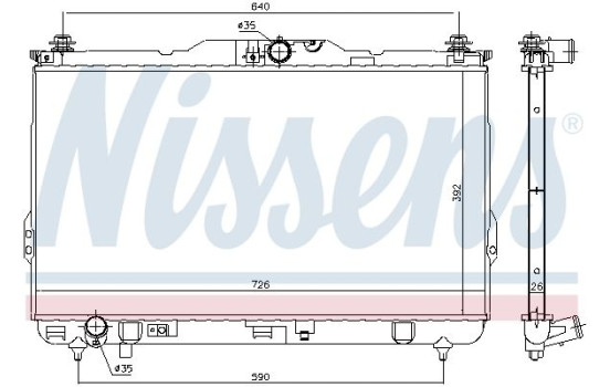 Radiador 675017 Nissens