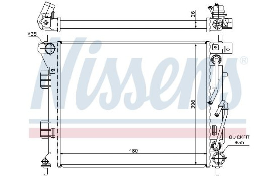 Radiador 67608 Nissens, Imagen 2