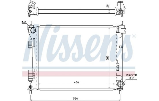 Radiador 67611 Nissens