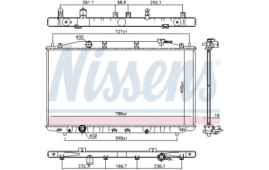 Radiador 681373 Nissens