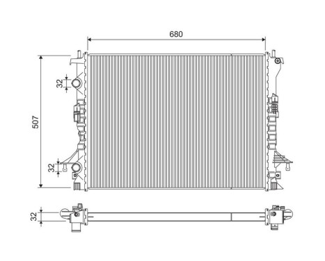 Radiador 701240 Valeo