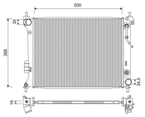 Radiador 701254 Valeo