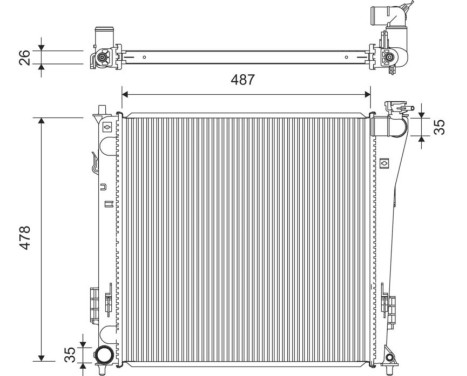 Radiador 701360 Valeo
