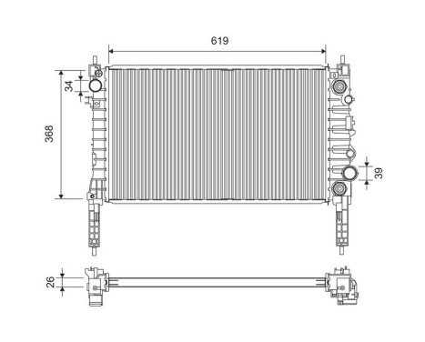 Radiador 701378 Valeo