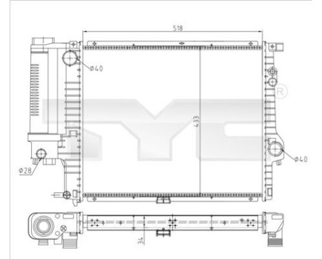 Radiador 703-0010-R TYC