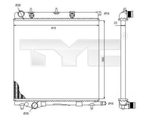 radiador 705-0068 TYC