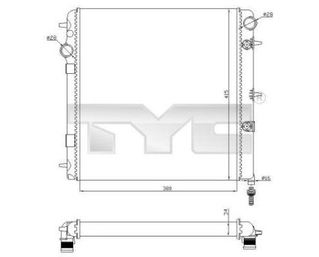 radiador 705-0071-R TYC