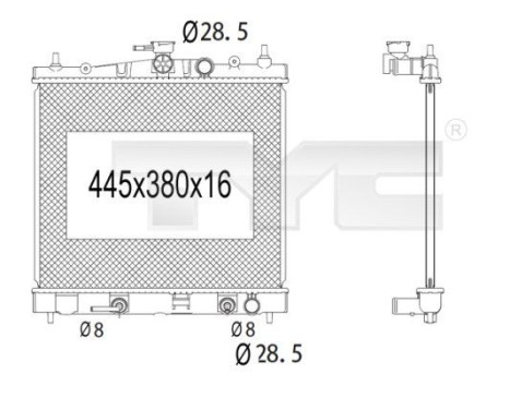 radiador 724-1014 TYC