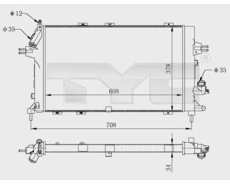 radiador 725-0028-R TYC