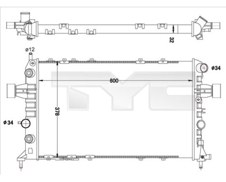 Radiador 725-0040-R TYC