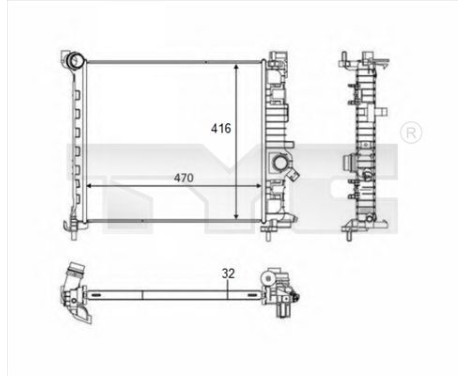 Radiador 725-0050-R TYC