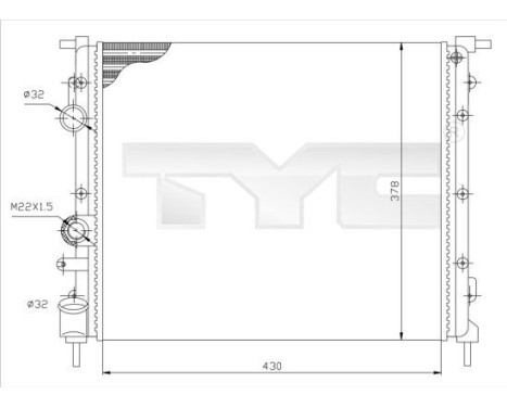 radiador 728-0026 TYC