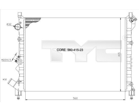radiador 728-0036 TYC